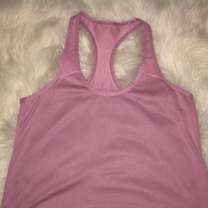 Pink y-back workout tank